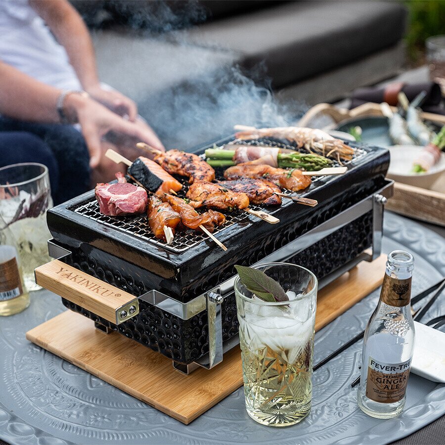 Keramik Tischgrill Yakiniku Shichirin, eckig