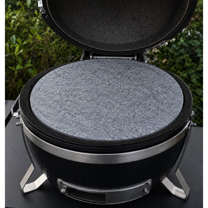 Slateex runder Grillstein aus Speckstein für Monolith Icon, ⌀33 x 3 cm