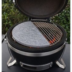 Slateex Halbmond Speckstein- Grillstein für Monolith Icon, 33 x 16 x 2 cm