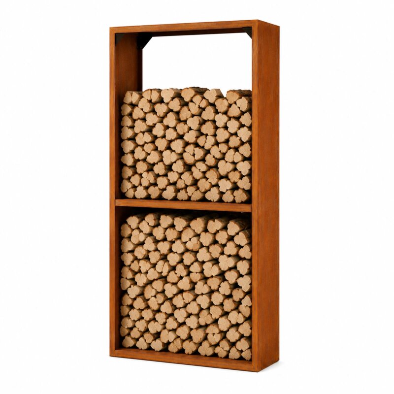 Kaminholzlager Vulx by Hwam Multiflex, Breite 80 cm, Tiefe 40 cm, Cortenstahl