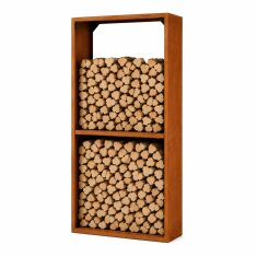 Kaminholzlager Vulx by Hwam Multiflex, Breite 80 cm, Tiefe 40 cm, Cortenstahl