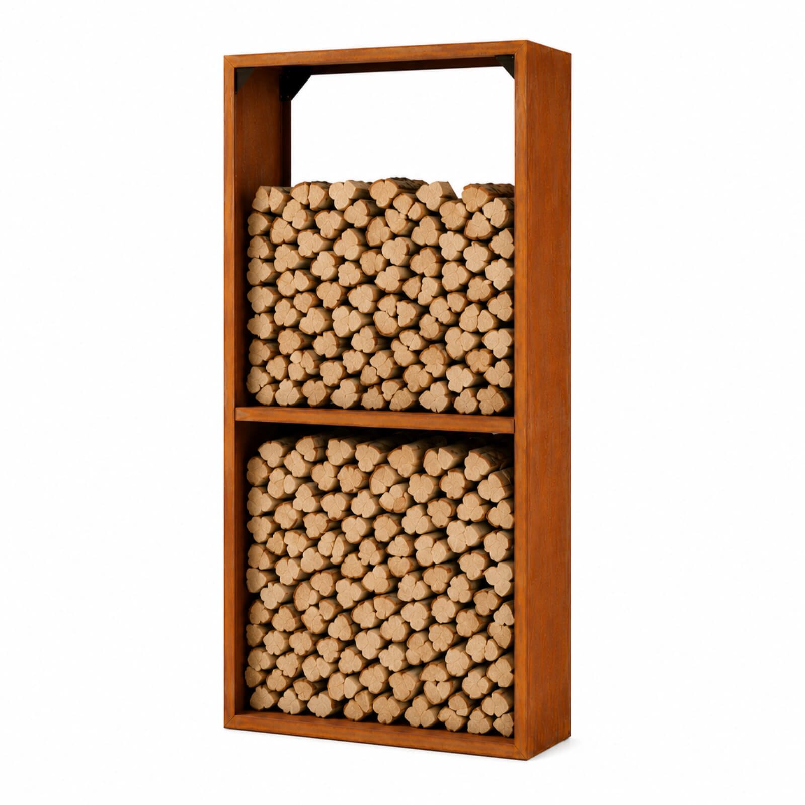 Kaminholzlager Vulx by Hwam Multiflex, Breite 80 cm, Tiefe 40 cm, Cortenstahl