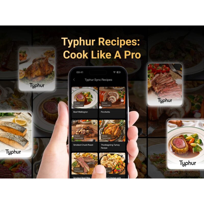 Typhur Sync Gold Lite - kabelloses Fleischthermometer mit 1 Sonde - wireless