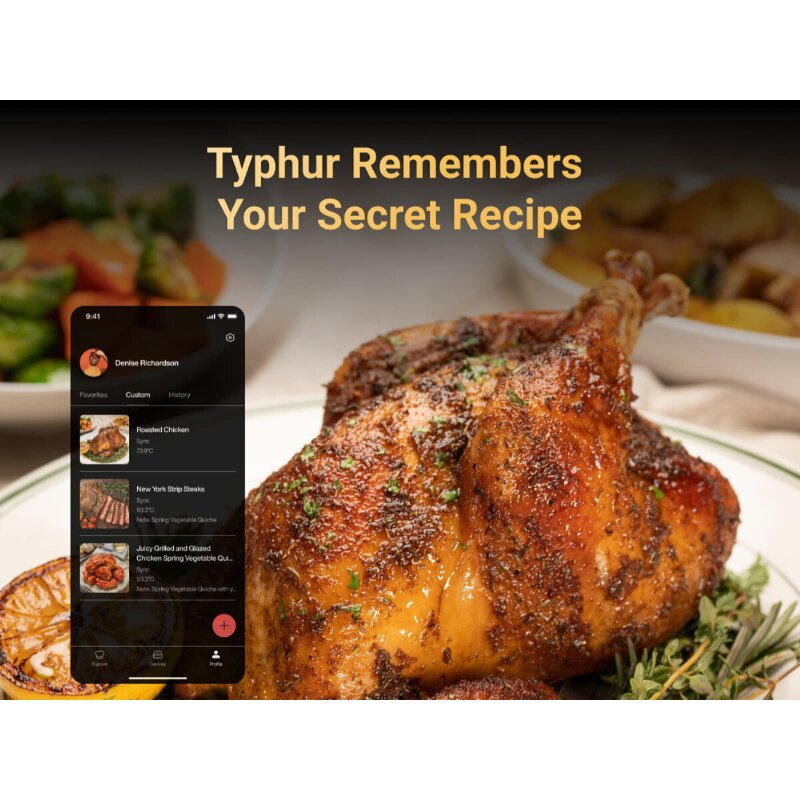 Typhur Sync Gold Lite - kabelloses Fleischthermometer mit 1 Sonde - wireless