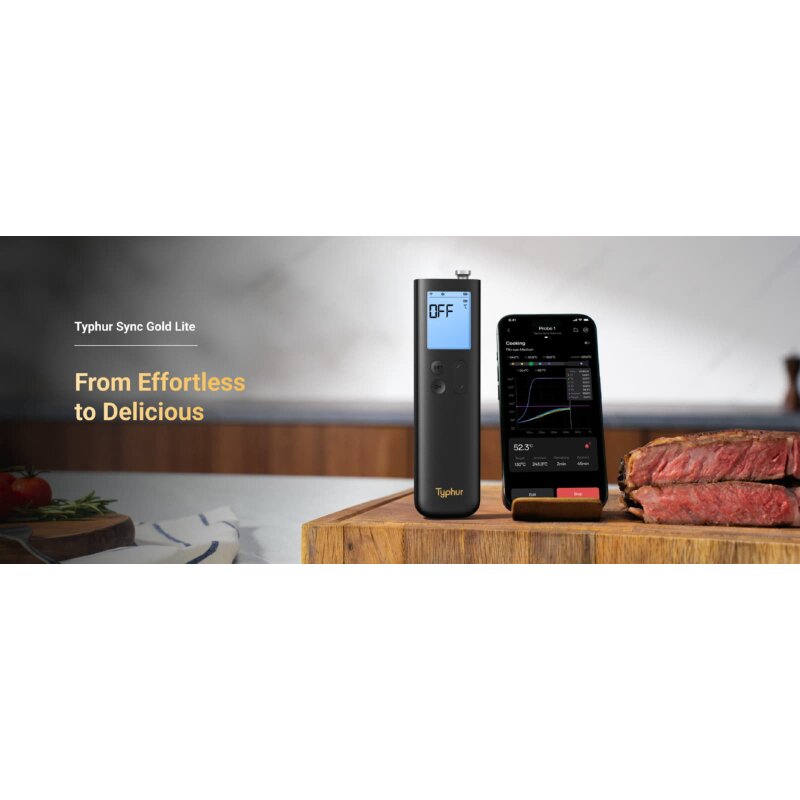 Typhur Sync Gold Lite - kabelloses Fleischthermometer mit 1 Sonde - wireless