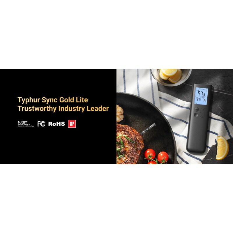 Typhur Sync Gold Lite - kabelloses Fleischthermometer mit 1 Sonde - wireless