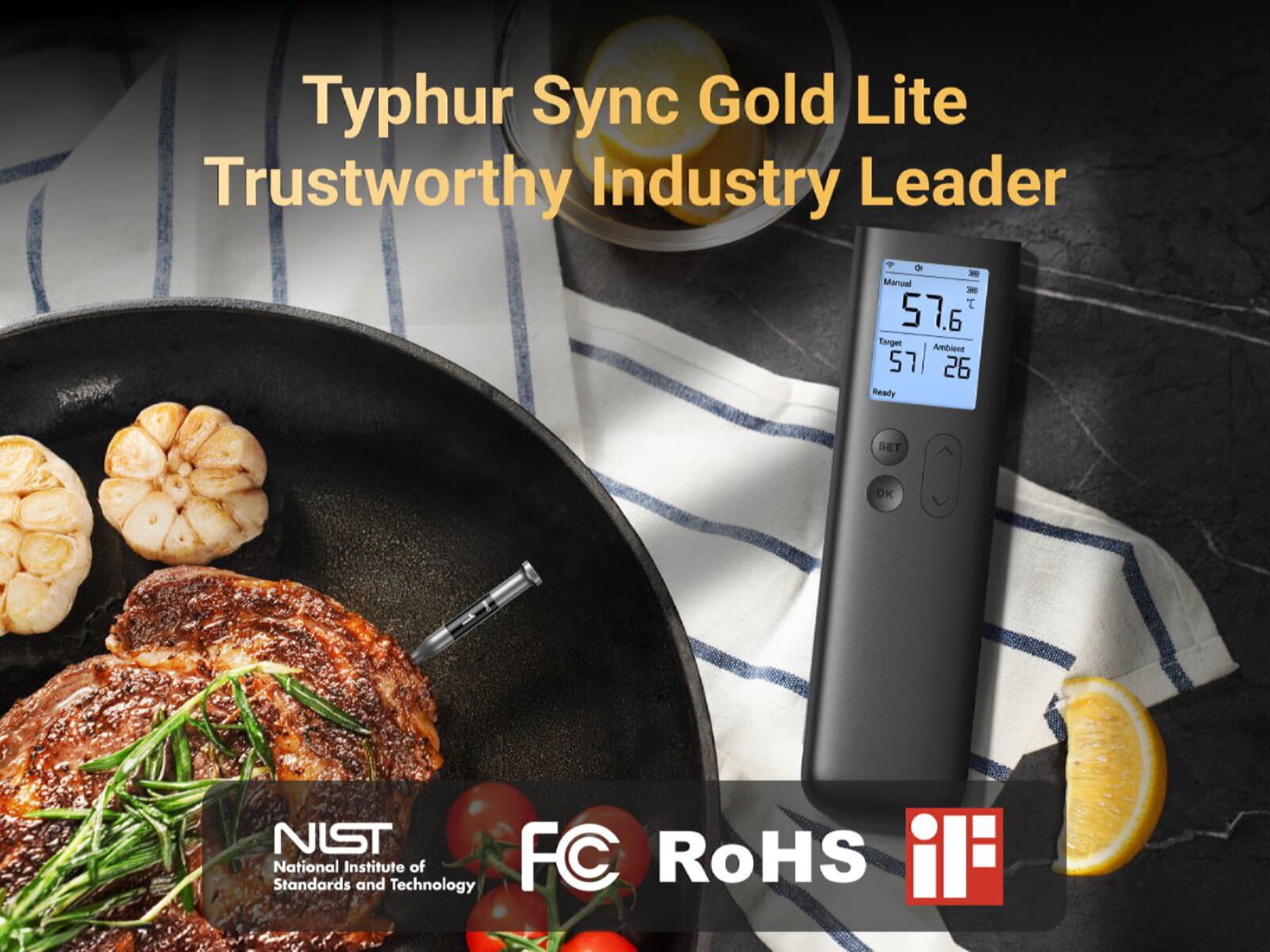 Typhur Sync Gold Lite - kabelloses Fleischthermometer mit 1 Sonde - wireless