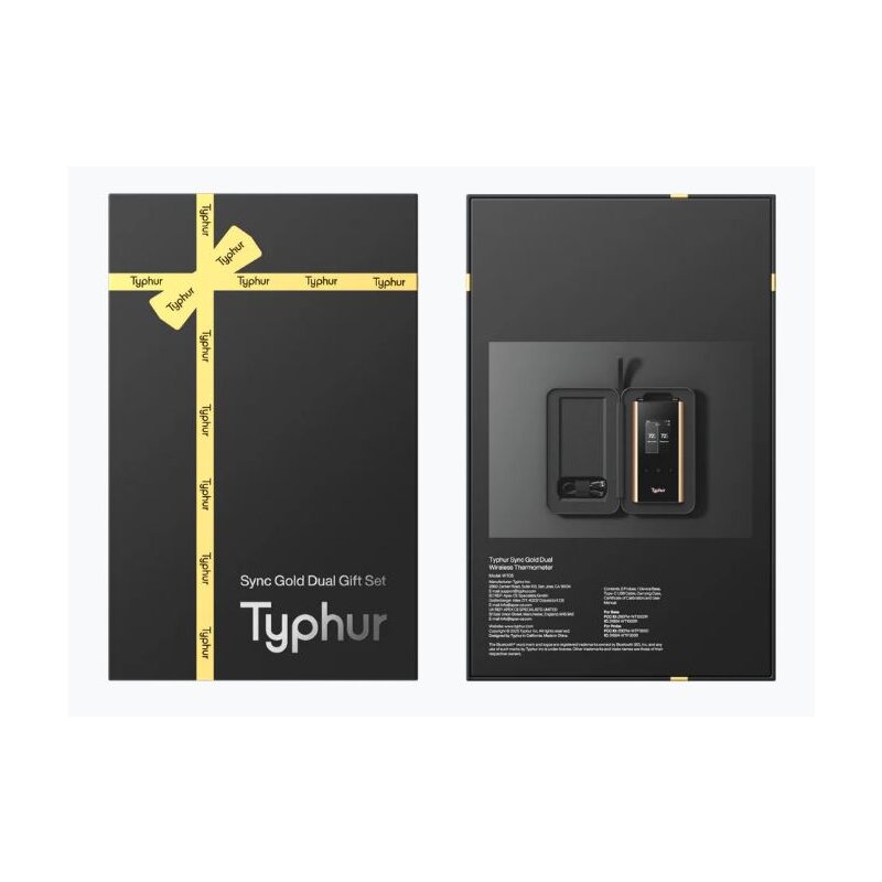 Typhur Sync Gold Dual Gift Set - kabelloses Fleischthermometer mit 2 Sonden - wireless