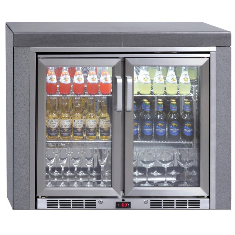 Everdure NEO Black Steel Outdoorküche inkl. Grill, Kühlschrank, Spülbecken