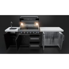 Everdure NEO Black Spülbeckenmodul mit Spüle und Wasserhahn, Schwarz