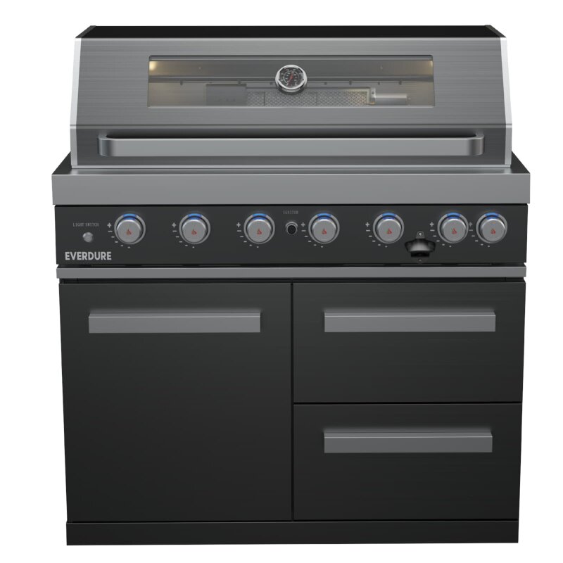 Everdure NEO Black 6+1 Brenner Built- In Gasgrill inkl. Rotisserie