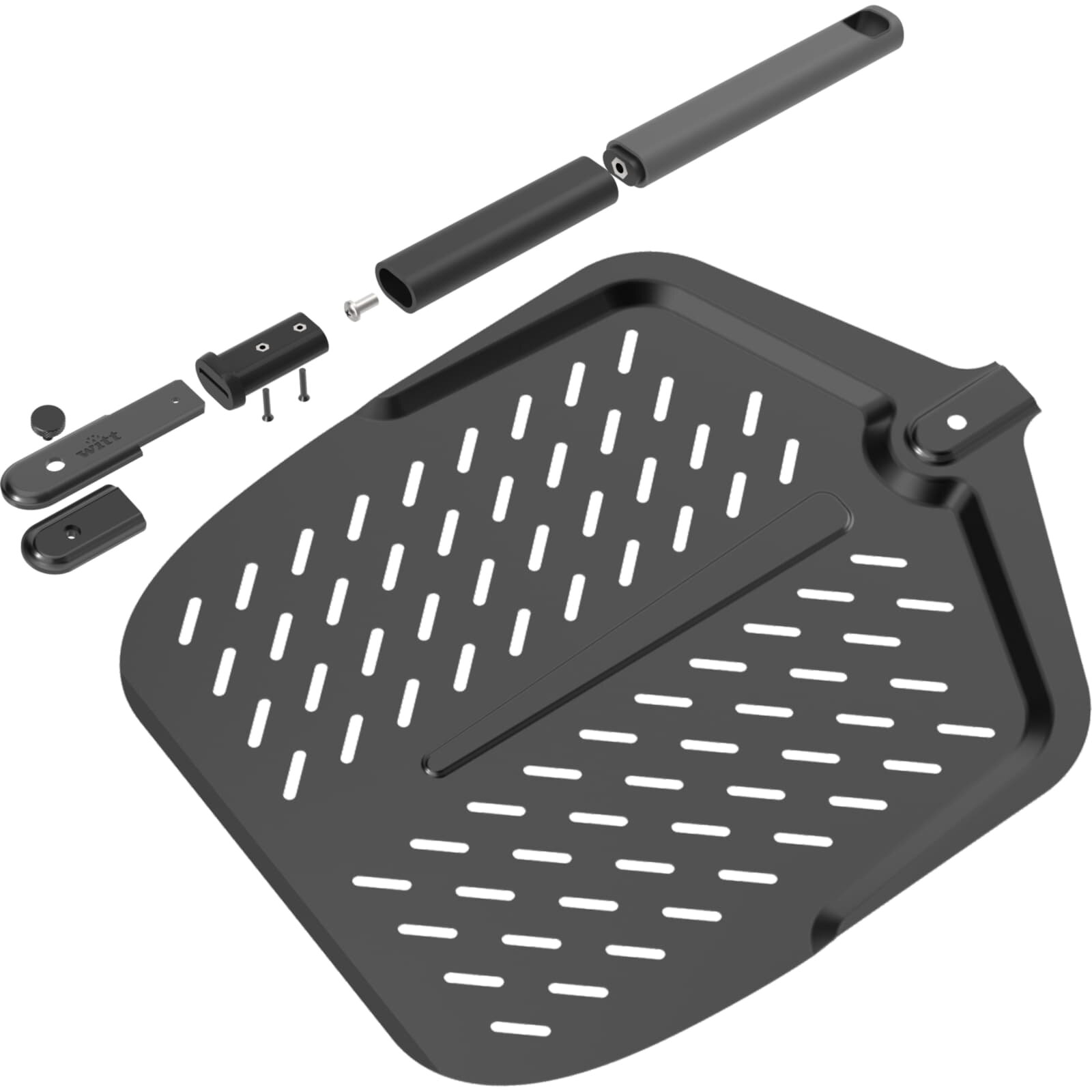 Witt Pizzaschieber Black Edition, Aluminium, 12 Zoll für Ø30 cm Pizzen