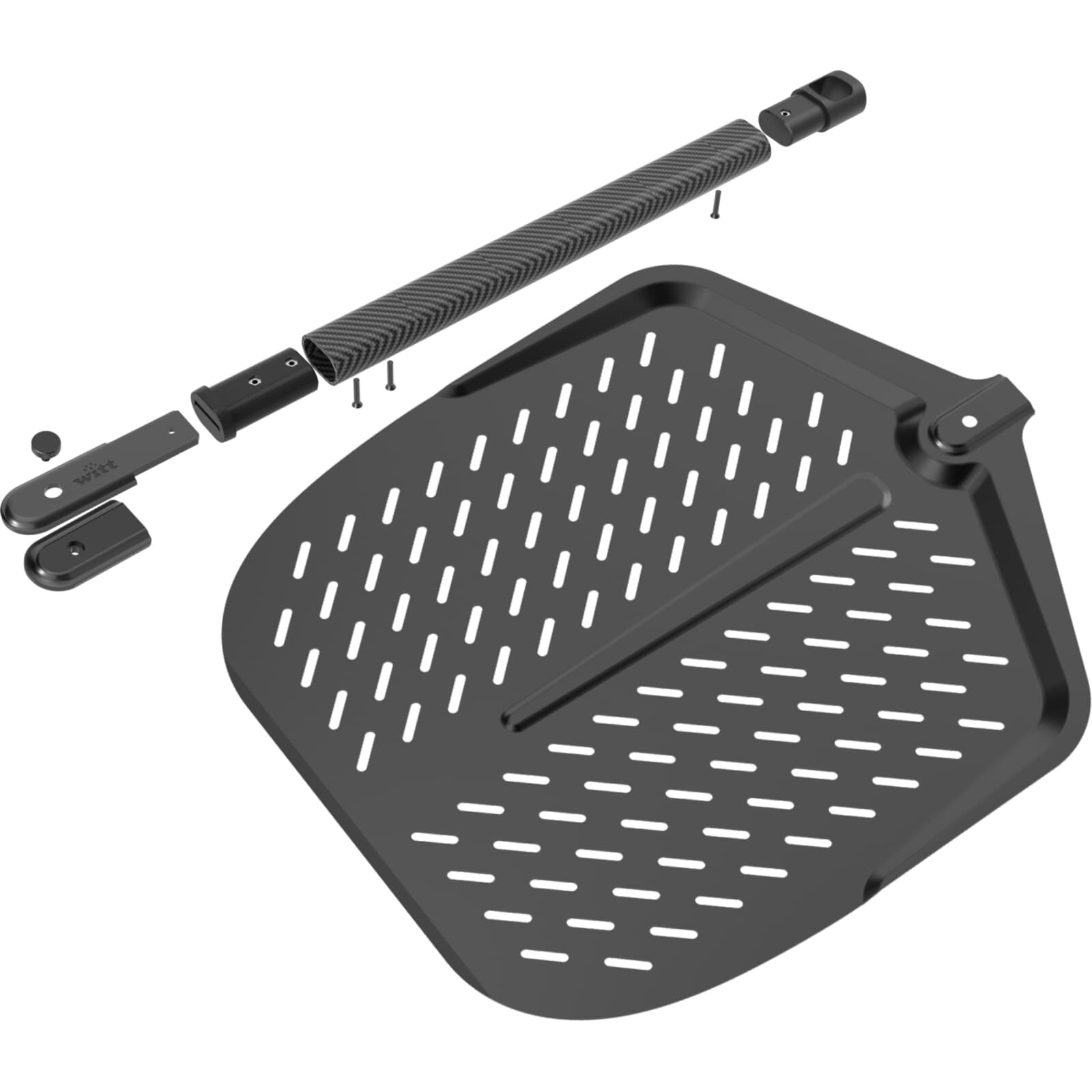 Witt Pizzaschieber Black Edition, Aluminium mit Carbongriff, 14 Zoll für Ø36 cm Pizzen