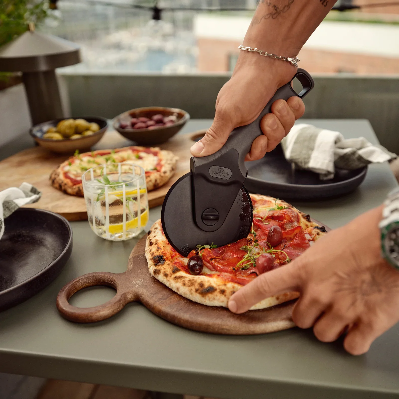 Witt Pizza Schneiderad/ Pizzaschneider Black Edition