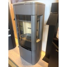 Kaminofen SCAN 65-2 Stahlmodell mit Seitenfenster - 6 kW - Grau -  AUSSTELLUNGSSTÜCK