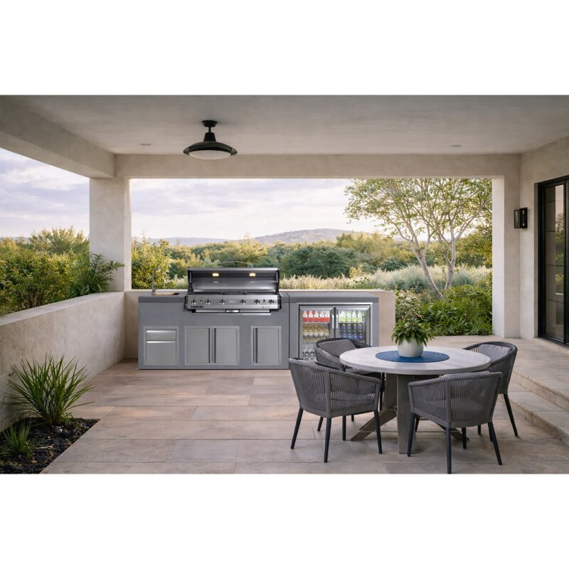 Everdure NEO Stone Outdoorküche inkl. Gasgrill, Doppelkühlschrank, Spülbecken