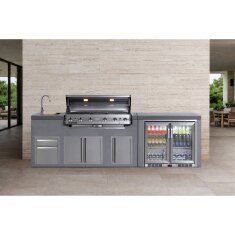 Everdure NEO Stone Outdoorküche inkl. Gasgrill, Doppelkühlschrank, Spülbecken