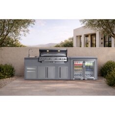 Everdure NEO Stone Outdoorküche inkl. Gasgrill, Doppelkühlschrank, Spülbecken