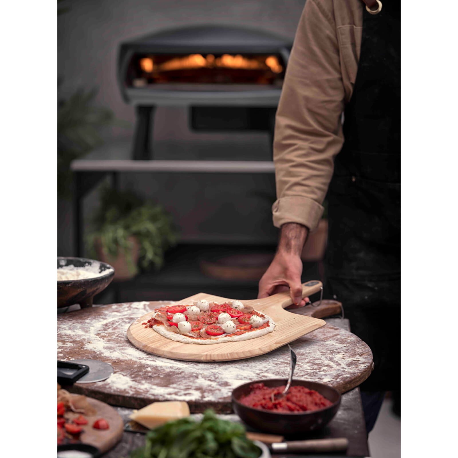 Witt Pizzaschieber aus Holz, FSC- zertifiziert,14" für Ø36 cm Pizzen
