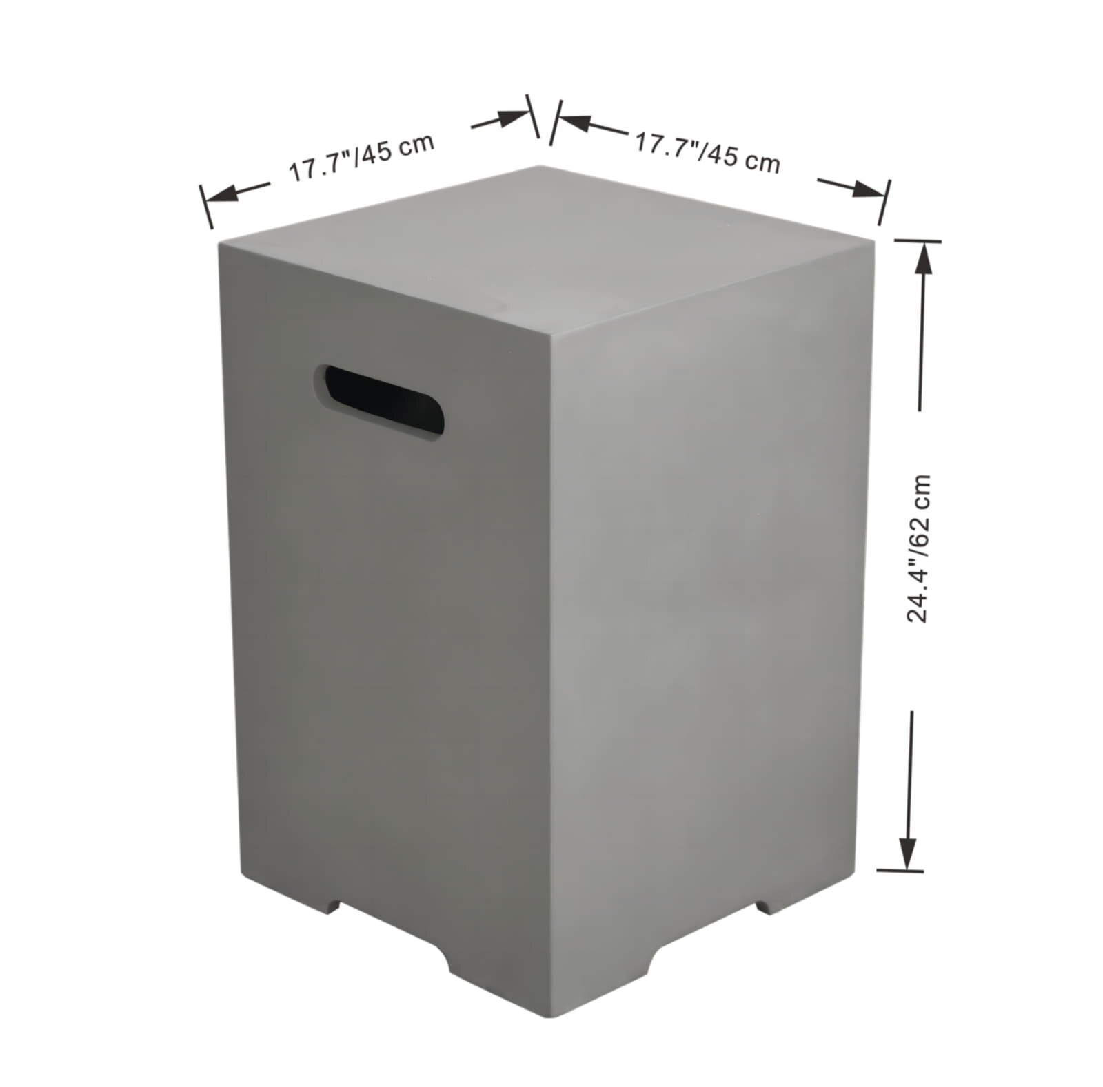 Elementi quadratische Gasflaschenabdeckung, hellgrau - B-Ware