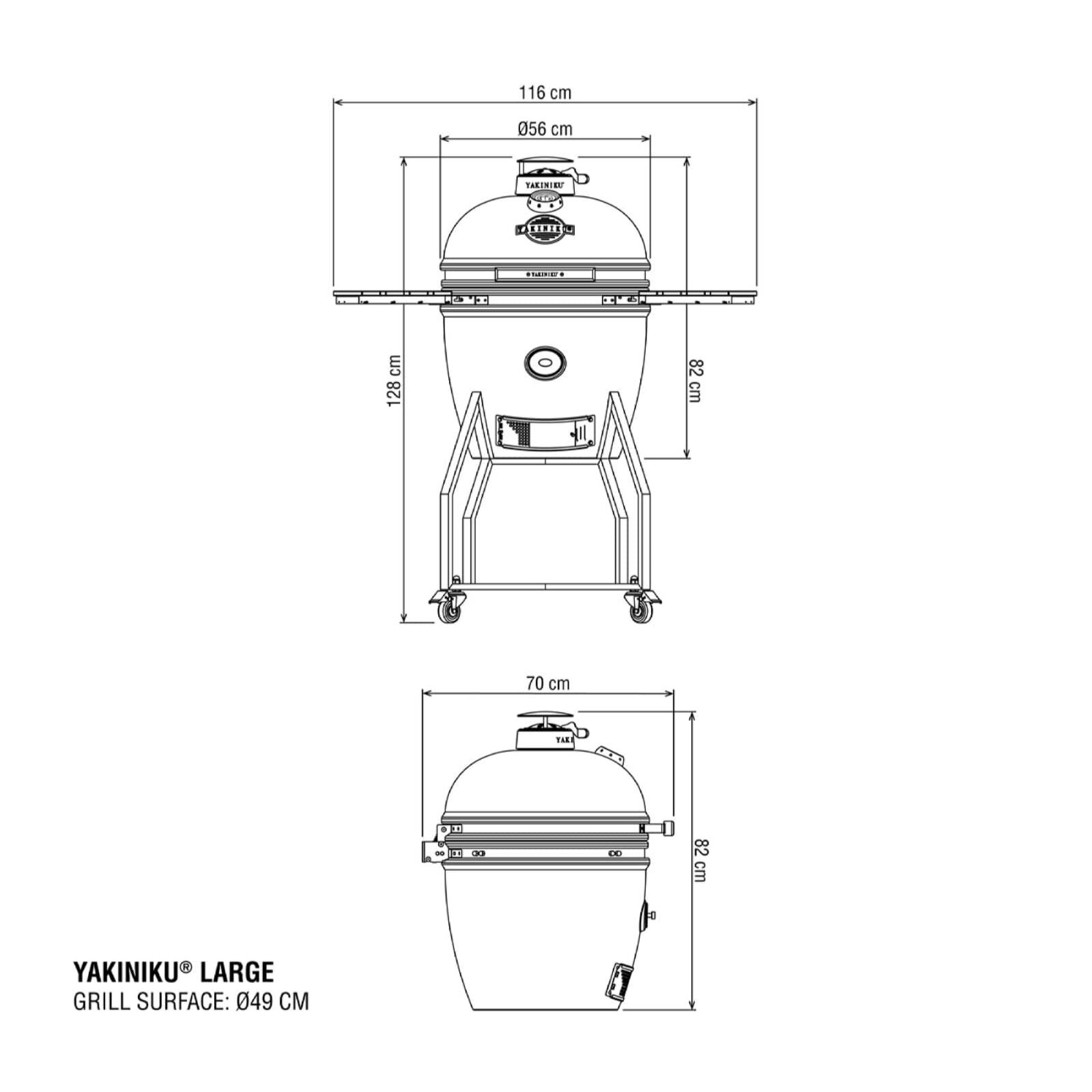 Keramikgrill Yakiniku Kamado 19", Large Set inkl. Gestell + Pro Set