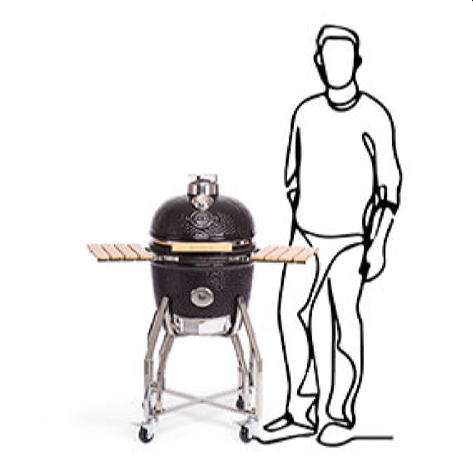 Keramikgrill Yakiniku Kamado 16", Medium Set inkl. Gestell + Seitentische