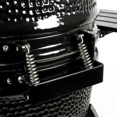 Keramikgrill Yakiniku Kamado 16", Medium Black Edition Set inkl. Gestell + Seitentische