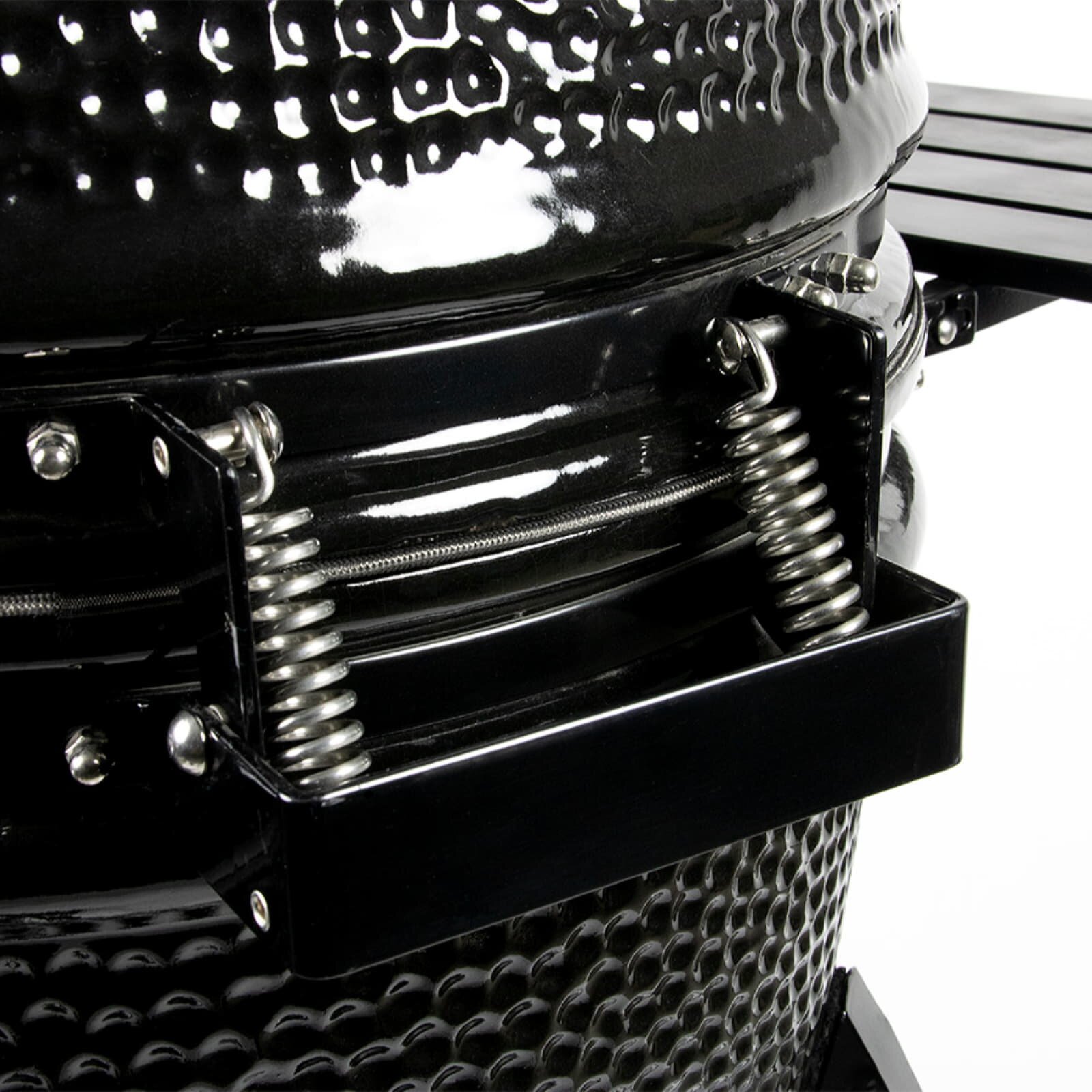 Keramikgrill Yakiniku Kamado 16", Medium Black Edition Set inkl. Gestell + Seitentische