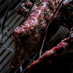 Yakiniku Rippchenhalter für 4 Rippchen/ Rouladen, Edelstahl