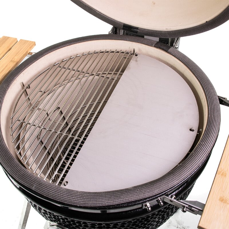 Yakiniku Teppanyaki Platte für Kamado 19" Large, Halbmondplatte