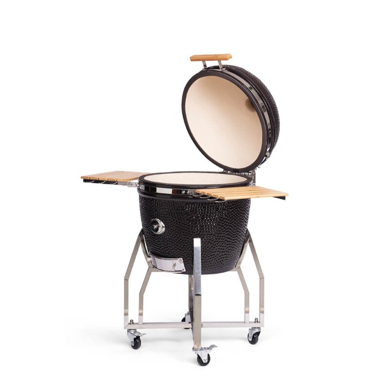 Keramikgrill Yakiniku Kamado 22", XL inkl. Gestell + Seitentischen + Rollen