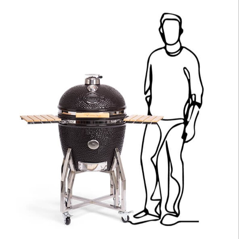 Keramikgrill Yakiniku Kamado 22", XL inkl. Gestell + Seitentischen + Rollen