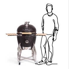 Keramikgrill Yakiniku Kamado 22", XL inkl. Gestell + Seitentischen + Rollen