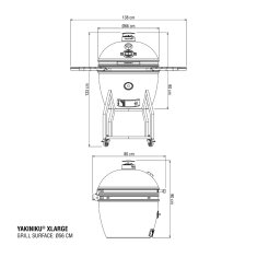 Keramikgrill Yakiniku Kamado 22", XLarge