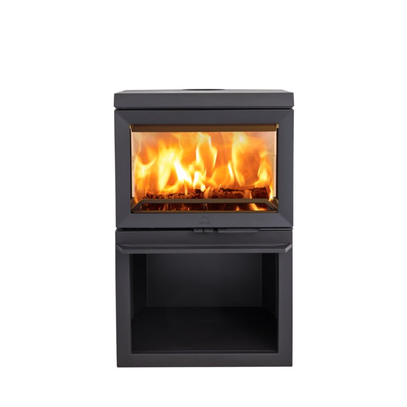 Kaminofen Gussofen Jotul F 520 Sockel (3 Scheiben) - 7,5 kW - Schwarz