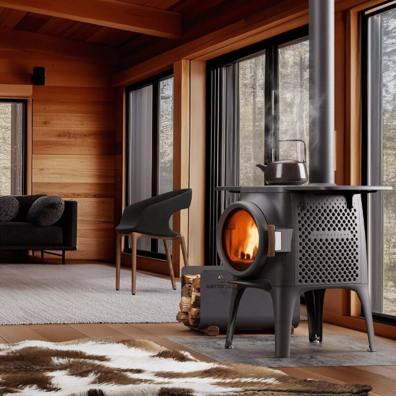 Kaminofen Austroflamm Cloudi mit Kochplatte - 7 kW