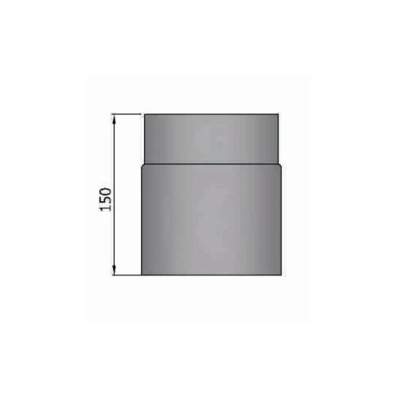 Rauchrohr Ø150 x 150 x 2 mm, Farbe grau
