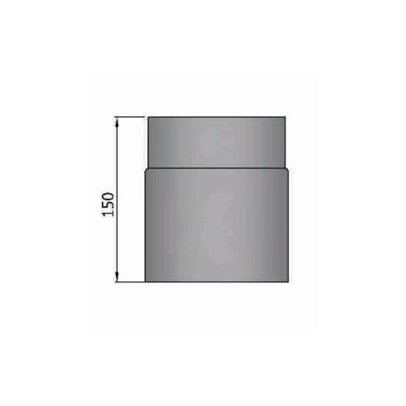 Rauchrohr Ø150 x 150 x 2 mm, Farbe grau
