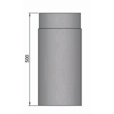 Rauchrohr Ø150 x 500 x 2 mm, Farbe grau