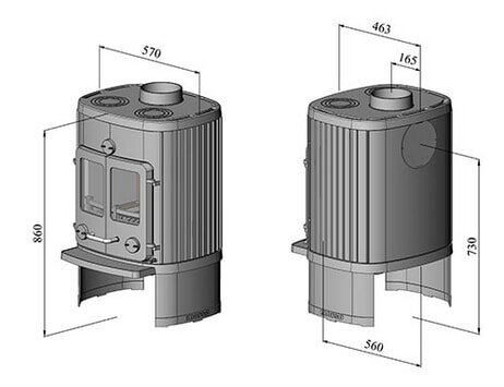 Kaminofen Gussofen Morsoe 1126 gerippt - 7,8 kW