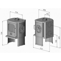 Kaminofen Gussofen Morsoe 3142 mit Eichh&ouml;rnchen - 5,2 kW
