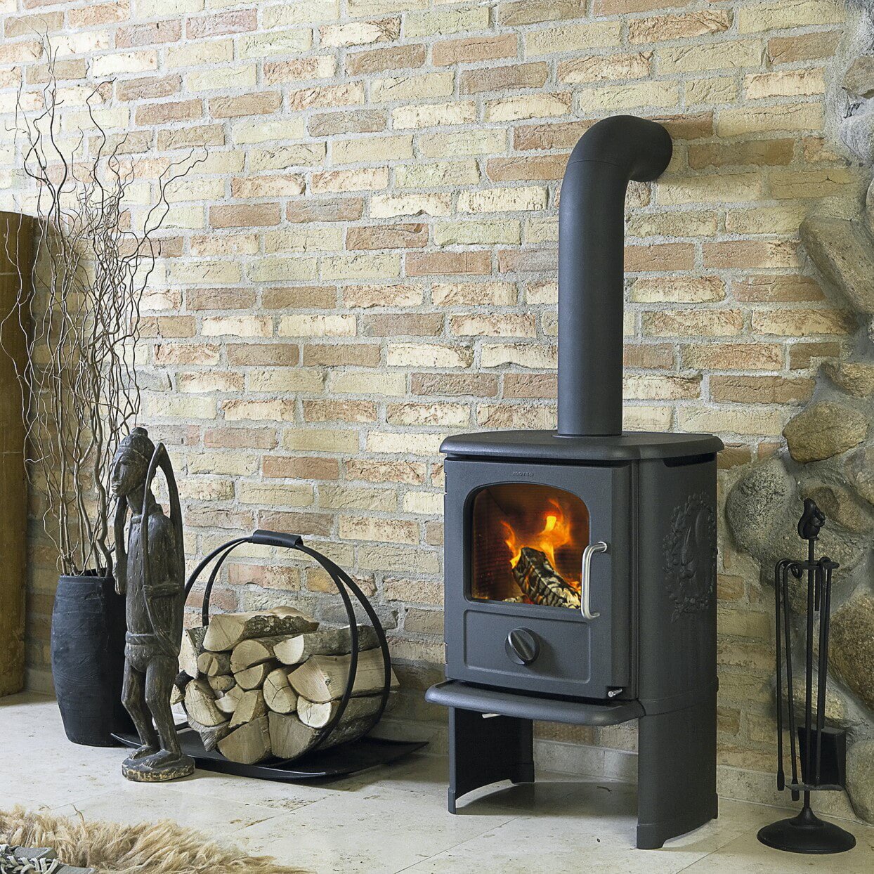 Kaminofen Gussofen Morsoe 3142 mit Eichhörnchen - 5,2 kW