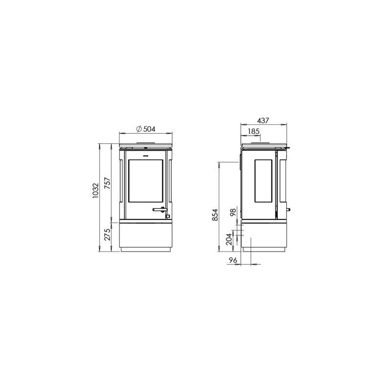 Kaminofen Gussofen Morsoe 7940 mit niedrigem Sockel - 7,3 kW
