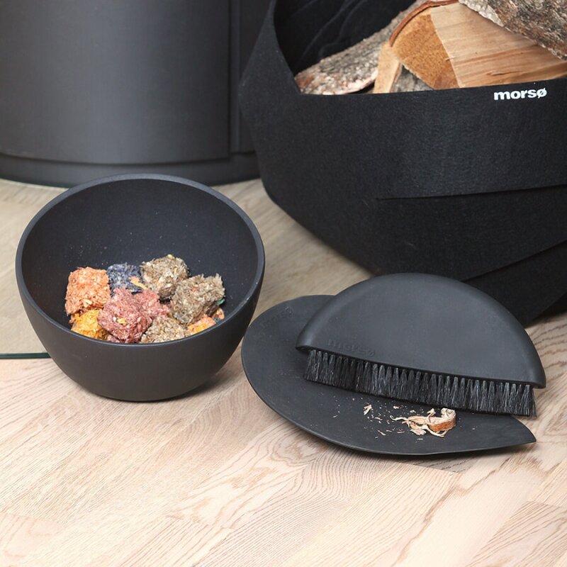 Morsoe Curva Kaminbesteck in schwarz, 3- teilig
