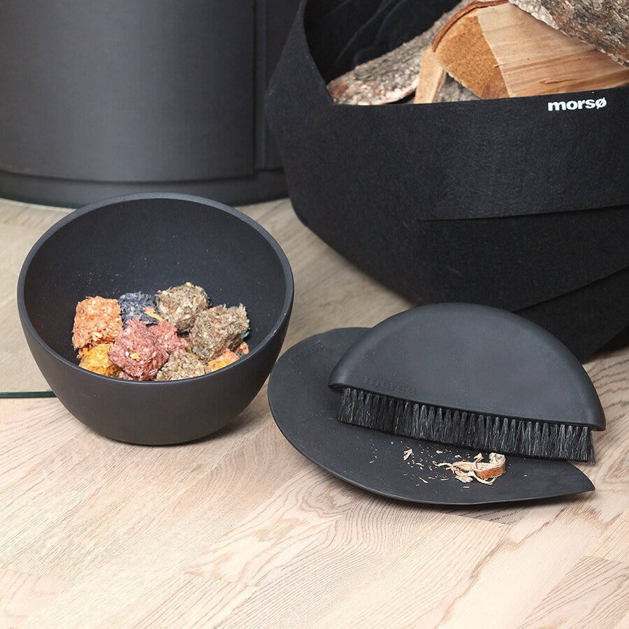 Morsoe Curva Kaminbesteck in schwarz, 3- teilig