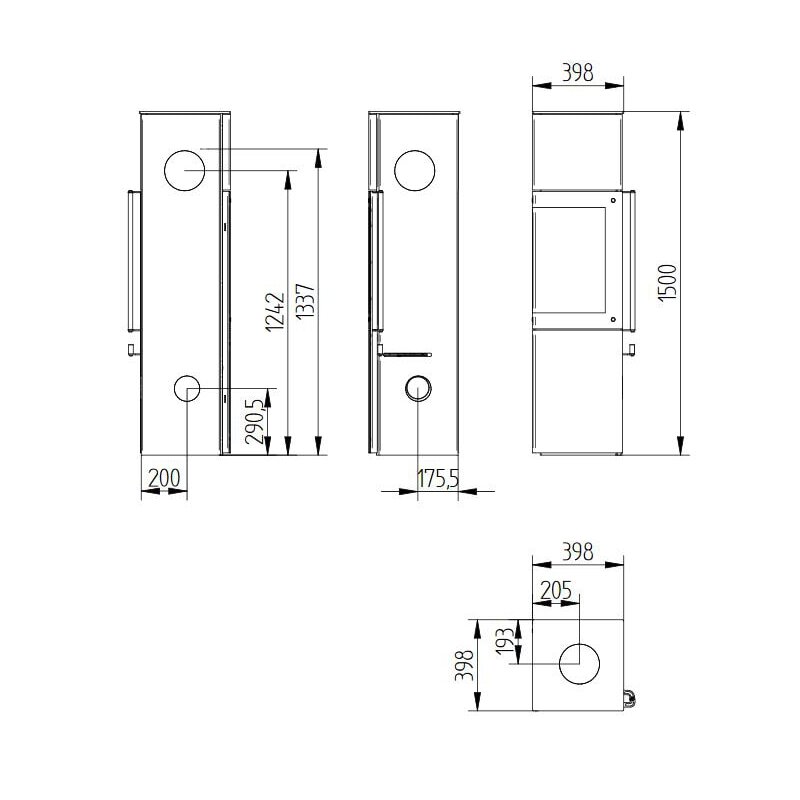 Kaminofen Jydepejsen Panorama 1500 - 7,4 kW