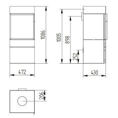 Kaminofen Jydepejsen Cubic 109 - 8 kW