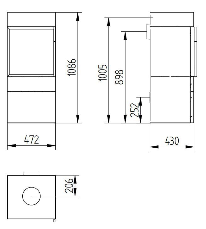 Kaminofen Jydepejsen Cubic 109 - 8 kW