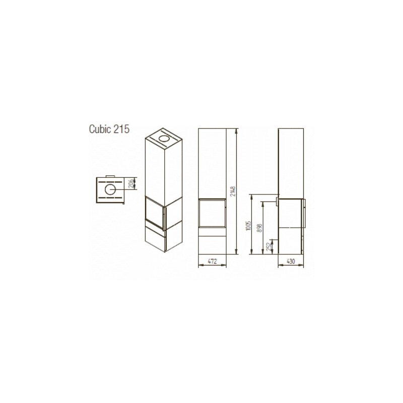 Kaminofen Jydepejsen Cubic 215 - 8 kW