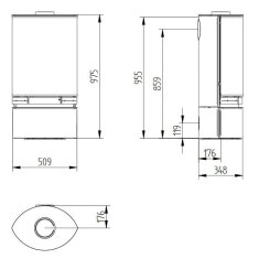 Kaminofen Jydepejsen Elegance Junior - 4 kW